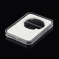 Plaques de présentation de pièces de monnaie en argent de qualité professionnelle en acrylique transparent anti-effraction avec joint blanc