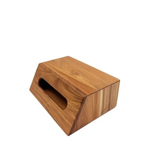 Caja de pañuelos de madera de acacia, de sobremesa, multiusos, para uso en el hogar, la oficina o el hotel. - Product Image 1