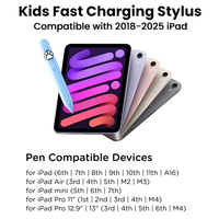 Stylet capacitif tactile en silicone durable pour tablette éducative pour enfants, avec pointe remplaçable et fonction d'inclinaison