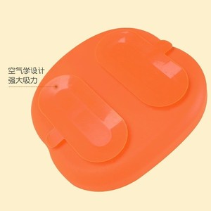 Bandeja de alimentación de silicona con forma de manzana para bebés, color naranja y blanco, de calidad alimentaria, sin BPA, con ventosa para niños de 0 a 12 meses - Product Image 3