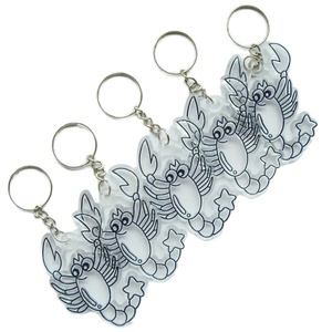 Venta al por mayor de Material plástico <span class=keywords><strong>2</strong></span> patrones langosta seta DIY llavero Sun Catcher Craft Kit para niños - Product Image 1