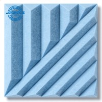 Panneaux acoustiques 3D Jagrace en fibres de polyester légers, alternative aux lattes de bois rainurées, pour cloisons insonorisées