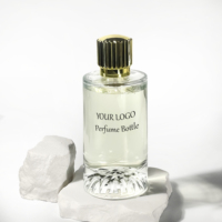 Flacon de parfum en verre cylindrique rond, atomiseur, flacon de parfum pour huile essentielle, flacon vaporisateur transparent, flacon de parfum vide 100 ml