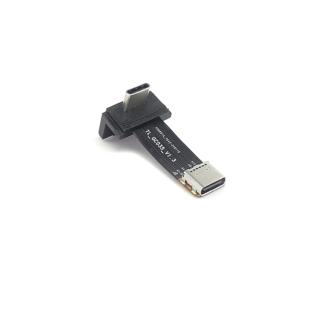 Factory Customized Flat Flex Thin 24Pin USB 3.1 Type C Male to Female Charging Cable