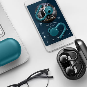 Écouteurs Bluetooth sans fil véritablement stéréo avec crochet d'oreille, longue durée de vie de la batterie, design tendance, type C - Product Image 4