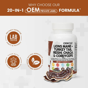 Biocheamushroom mantar kapsülleri-organik aslan yelesi | Türkiye kuyruğu | Chaga | Cordyceps | <span class=keywords><strong>Reishi</strong></span> - 12-in-1 karmaşık takviyeler - Product Image 3