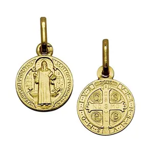 Personalisierte Gold oder Splitter Überzogene Medaille Schmuck Custom Silber Medaillen Hersteller st Christopher Medaille Schmuck