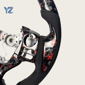 พวงมาลัยคาร์บอนไฟเบอร์แบบฟอร์จ<span class=keywords><strong>ส</strong></span>ีแดง YZ Sport Style <span class=keywords><strong>ส</strong></span>ำหรับ Lexus CT CT200H RX RX200T RX300 RX350 IS300 อะไหล่ตกแต่งภายในรถยนต์ - Product Image 2