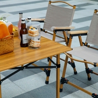 Table de camping Mingchan extra large en aluminium à plateau roulant, réglable en hauteur sur 3 niveaux, table de pique-nique portable robuste pour l'extérieur