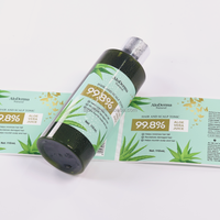 Étiquettes autocollantes en vinyle vert brillant personnalisées, impression à chaud, résistantes à l'eau et à l'huile, pour pots de sérum cosmétique et soins de la peau