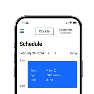 Aplicación móvil de planificación para técnicos de campo para asignación de trabajos, optimización de rutas, seguimiento en tiempo real y gestión de pedidos de trabajo. - Product Image 1
