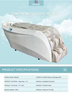 Cama de masaje terapéutico de cuerpo completo equipo de salón de belleza <span class=keywords><strong>silla</strong></span> de masaje de lavado de cabello - Product Image 4