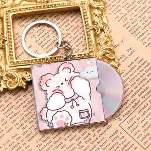 Acrylic <span class=keywords><strong>CD</strong></span> mô hình NFC Keychain album nhạc móc khóa vòng chìa khóa treo nhựa phim hoạt hình Keychain tùy chỉnh Mini <span class=keywords><strong>CD</strong></span> Album Acrylic - Product Image 1
