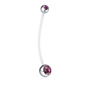 Élégant Maternité <span class=keywords><strong>Nombril</strong></span> Anneau Long Doux Acrylique Double Perceuse Corps <span class=keywords><strong>Piercing</strong></span> Bijoux pour Tous Les Jours Partie Porter ou Mariages - Product Image 6