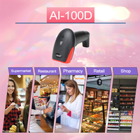 Escáner de código de barras USB con cable 1D 2D de alta velocidad de supermercado AIXW, lector de código QR con aplicaciones Android, soluciones POS en Stock