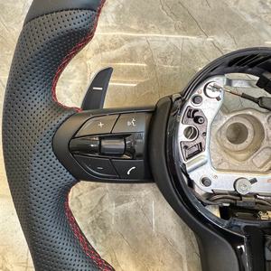 Volant <span class=keywords><strong>sport</strong></span> en cuir avec surpiqûres rouges personnalisées pour <span class=keywords><strong>BMW</strong></span> E60 F20 F30 F34 G20 E92 F15 F32 E82 G02 G31 340i - Product Image 4