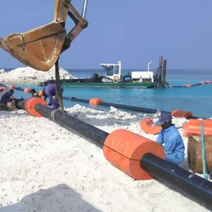 Flotador de dragado de tuberías, dragado flotante, succión de tuberías de agua