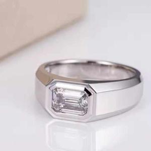 VVS Moissanite <b>Diamond</b> <b>Ring</b> 925 Sterling Silver Lab Grown <b>Diamond</b> Engagement Jewelry - Product Image 1