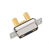 Conector D-Sub de Alta Corriente 7W2, 2 Pines Grandes y 5 Pines Pequeños, Configuración Mixta DB9, Enchufe Industrial Integrado de Señal y Alimentación