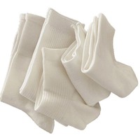 Chaussettes basses invisibles mi-mollet légères à bord roulé sans couture, couleur unie blanche, pour femmes et étudiantes