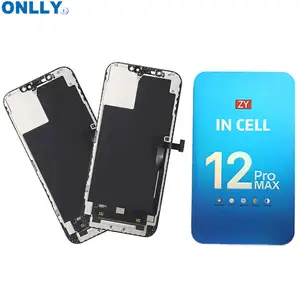 ZY Incell lcd for iphone 12 pro max replacement digitizer touch panel display 1:1COF ZY package cellular
