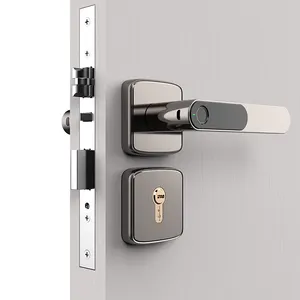 简化杠杆安全WiFi蓝牙应用程序访问智能无钥匙指纹柜门把手锁