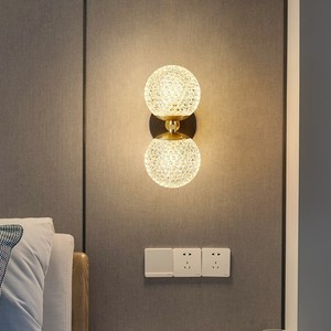 โคมไฟระเบียงวิลล่าทันสมัย โคมไฟติดผนังอะคริลิคหรูหราทำจากทองแดงทั้งหมด สำหรับตกแต่งผนังห้องนอน โคมไฟติดผนังแบบมินิมอลสำหรับทางเดิน - Product Image 3