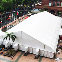 Tente de foire commerciale allemande 10 x 20, auvent en plastique transparent, tente humanitaire, tente anti-séisme