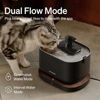 Fontaine à eau intelligente pour chat PETLIBRO avec WiFi, enregistrement du temps de consommation, suivi de l'apport en ml, contrôle par application, alimentation secteur, ABS
