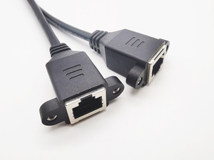 Câble d'extension de montage sur panneau à vis réseau <span class=keywords><strong>Ethernet</strong></span> blindé Cat6e RJ45 M/F - Product Image 5