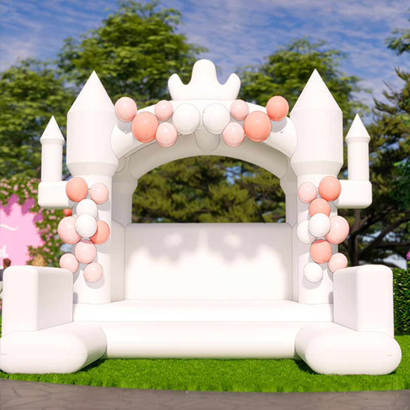Коммерческие взрослые дети Надувной белый батут замок Белый батут для свадьбы