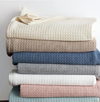 Couverture thermique gaufrée 100% coton de haute qualité pour hôpital et maison de soins infirmiers