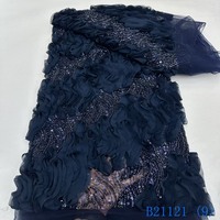 Tissu de broderie perlé soluble dans l'eau de dentelle de Polyester africain de luxe pour les décorations de vêtements de frontière Sexy fonctionne vêtements vêtements