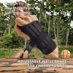 Soporte de Muñeca Ajustable de Neopreno para el Túnel Carpiano, Soporte Nocturno Transpirable con Cierre de Velcro, Unisex para Adultos - Product Image 2