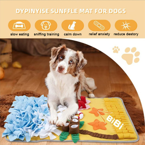 Dog Snuffle <b>Mat</b> Interactive Feeder Puzzle Pad for Smell Training Slow Eating Anxiety Relief Pet Olfactory Foraging Sniffing Pads - Product Image 5