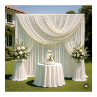 Hochzeitsbühnen-Hintergrunddekoration Stretch-Spandex-Vorhangstoff Drapierung Volant Transparente Vorhänge Milchseide Hochzeitsdrapierung