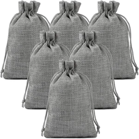 Vente en gros Sac cadeau pliable réutilisable avec corde à tirer Sac de jute avec logo personnalisé Différentes tailles et couleurs en chanvre nylon