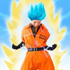 Set Cosplay di fiamma Cho Shire Costume Anime blu con pantaloni Character Pattern Halloween e stile natalizio - Product Image 1