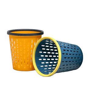 Cheap And High Quality Household Kitchen Round Plastic Waste Bin Hollow Trash Can