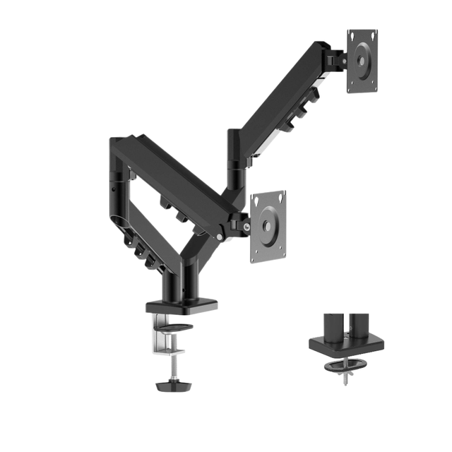 Ergonomic Dual Monitor Arm Heavy Duty Vertical Structure Dual Screen Compatible Adjustable Professional Office Support Stock
