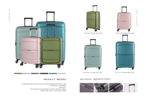 Set <span class=keywords><strong>Valigie</strong></span> Grandi di Lusso Moderne in PP con Ruote Girevoli, Serratura Robusta e Maniglie Telescopiche - <span class=keywords><strong>Kit</strong></span> Bagaglio Rigido - Product Image 3