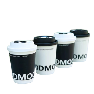 <span class=keywords><strong>Gobelet</strong></span> en papier jetable à emporter écologique et <span class=keywords><strong>recyclable</strong></span> avec logo personnalisé imprimé en <span class=keywords><strong>carton</strong></span> pour thé boisson chaude café avec couvercle support transporteur - Product Image 5