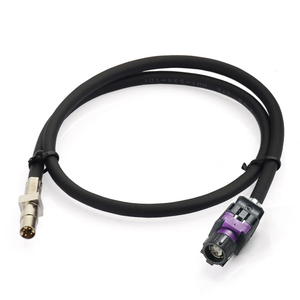 폭스바겐 아우디 BMW 메르세데스 벤츠용 Fakra 블랙 어댑터 LVDS USB 비디오 연장 케이블 배선 하네스 - Product Image 1