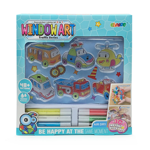 Window art DIY Craft Sun catcher doodle Painting acrilico set di attività per bambini giocattolo educativo - Product Image 5