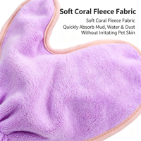 Gant de nettoyage pour pattes d'animaux en microfibre, Gant absorbant pour sécher les animaux, Gant de bain portable de couleur unie pour animaux, Vente en gros