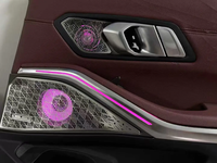 Pour BMW Série 3 G20 (entreaxe court) : Cache-haut-parleur lumineux pour éclairage d'ambiance intérieur, grille de tweeter, coque de haut-parleur lumineuse 12V 10W