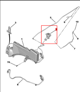 Tuyau de remplissage de liquide de nettoyage de verre OE YL00371780 Tubes en plastique pour Peugeot 4008(P84) 5008 Citroen <span class=keywords><strong>C5Aircross</strong></span> - Product Image 2