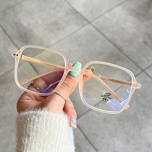 Nuevas monturas de gafas cuadradas TR90, protección UV antiluz azul para mujer, estilo coreano, tamaño mediano, lentes AC S2 8987 - Product Image 1