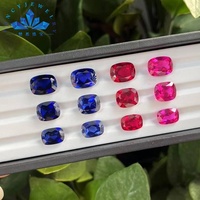 Pierre précieuse en vrac GRC, couleur rouge sang de pigeon, ronde, ovale, poire, cœur, rose Sukura, orange, bleu, alexandrite, jaune, saphir, rubis cultivé