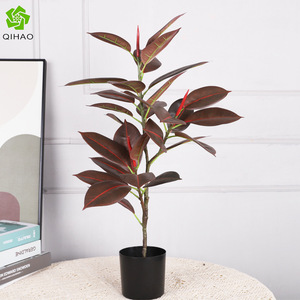Árbol de Caucho Artificial QIHAO, Ficus Grande de 3 Ramas, Planta de Seda de Alta Simulación, Decoración Interior para el Hogar - Product Image 4